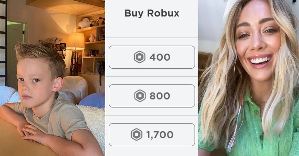 Hilary Duff S Son Needs To Earn Robux Moms Com - roblox game kit 800 robux for free